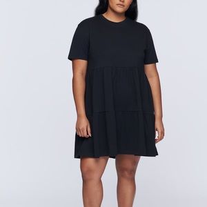 Tiered Babydoll Dress black